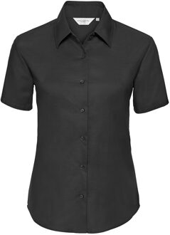 Russell Athletic Russell Collection Dames/Dames Oxford Overhemd Met Korte Mouwen (Zwart) - XL