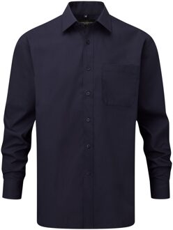 Russell Athletic Russell Collection Dames/Dames Popeline Shirt Met Lange Mouwen (Franse marine) Navy