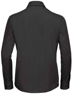 Russell Athletic Russell Collection Dames/Dames Poplin Easy-Care Formeel Overhemd Met Lange Mouwen (Zwart)