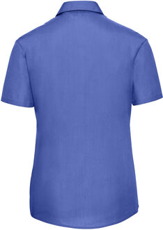 Russell Athletic Russell Collection Dames/Dames Poplin Easy-Care Overhemd met Korte Mouwen (Bedrijfsblauw) - 4XL