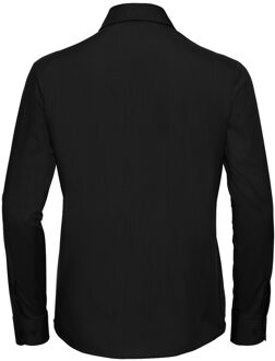 Russell Athletic Russell Collection Dames/Dames Poplin Easy-Care Overhemd met Lange Mouwen (Zwart)