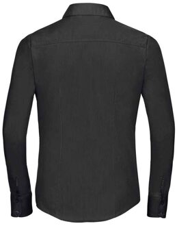 Russell Athletic Russell Collection Dames/Dames Poplin met Lange Mouwen Formeel Overhemd (Zwart) - EU 50 / UK 22