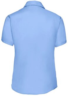 Russell Athletic Russell Collection Dames/Dames Ultimate Non-Iron Shirt met Korte Mouwen (Heldere lucht) Blauw - XL