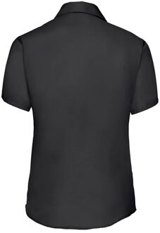 Russell Athletic Russell Collection Dames/Dames Ultimate Non-Iron Shirt met Korte Mouwen (Zwart) - XS