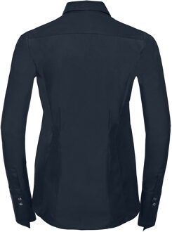 Russell Athletic Russell Collection Dames/Dames Ultimate Stretch Formeel Shirt Met Lange Mouwen (Heldere marine) Navy/blauw