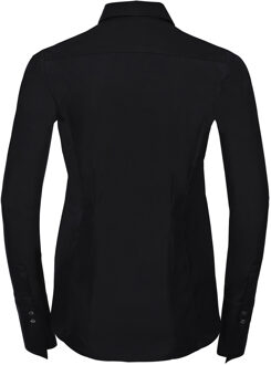 Russell Athletic Russell Collection Dames/Dames Ultimate Stretch Formeel Shirt Met Lange Mouwen (Zwart)