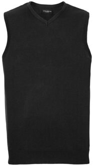 Russell Athletic Russell Collection Heren Gebreid V Hals Mouwloos Sweatshirt (Houtskool mergel) - XL