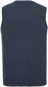 Russell Athletic Russell Collection Heren Katoen Acryl V Hals Mouwloos Sweatshirt (Franse marine) Navy - XL