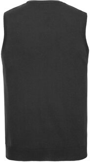 Russell Athletic Russell Collection Heren Katoen Acryl V Hals Mouwloos Sweatshirt (Zwart) - maat XS