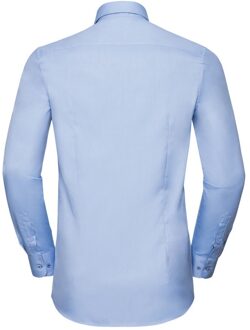 Russell Athletic Russell Collection Heren Lange Mouw Contrast Visgraatshirt (Lichtblauw/Middenblauw) - 19.5 inch