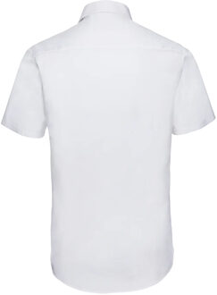 Russell Athletic Russell Collection Heren overhemd met korte mouwen (Wit) - 4XL
