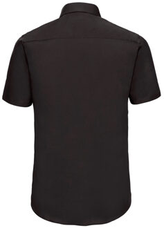 Russell Athletic Russell Collection Heren overhemd met korte mouwen (Zwart) - XL
