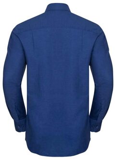 Russell Athletic Russell Collection Heren Oxford Easy-Care Formeel Overhemd Met Lange Mouwen (Helder Koningsblauw) Navy/blauw - 19 inch