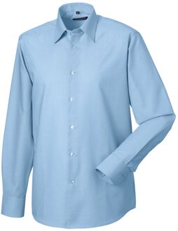 Russell Athletic Russell Collection Heren Oxford Easy-Care Getailleerde Overhemd met Lange Mouwen (Oxford Blauw) - 17 inch