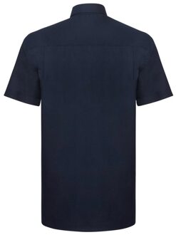 Russell Athletic Russell Collection Heren Oxford Easy-Care overhemd met korte mouwen (Heldere marine) Navy/blauw - 16.5 inch
