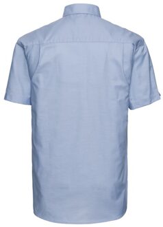 Russell Athletic Russell Collection Heren Oxford Easy-Care overhemd met korte mouwen (Oxford Blauw) - 20