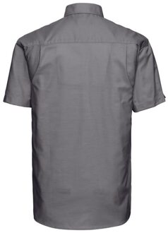 Russell Athletic Russell Collection Heren Oxford Easy-Care overhemd met korte mouwen (Zilver) - 20