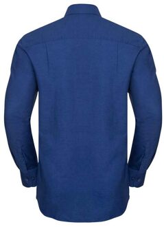 Russell Athletic Russell Collection Heren Oxford Formeel Overhemd Met Lange Mouwen (Helder Koningsblauw) Navy/blauw - 17 inch