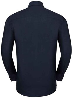 Russell Athletic Russell Collection Heren Oxford Getailleerd Formeel Overhemd Met Lange Mouwen (Heldere marine) Navy/blauw