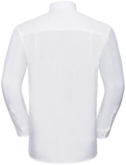 Russell Athletic Russell Collection Heren Oxford overhemd met lange mouwen (Wit) - 17.5 inch