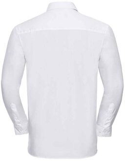 Russell Athletic Russell Collection Heren Popeline Overhemd Met Lange Mouwen (Wit) - 2XL