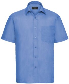 Russell Athletic Russell Collection Heren Poplin Easy-Care overhemd met korte mouwen (Bedrijfsblauw) - 17.5 inch