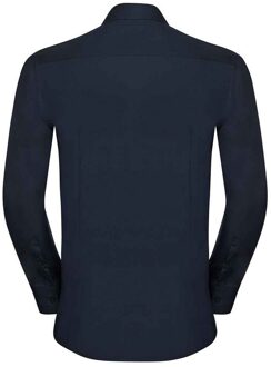 Russell Athletic Russell Collection Heren Ultimate Stretch Formeel Overhemd met Lange Mouwen (Heldere marine) Navy/blauw