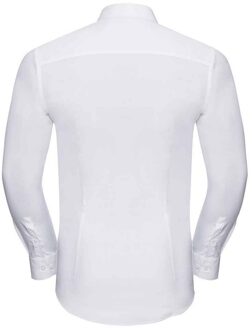 Russell Athletic Russell Collection Heren Ultimate Stretch Formeel Overhemd met Lange Mouwen (Wit) - 4XL