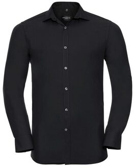 Russell Athletic Russell Collection Heren Ultimate Stretch Shirt met Lange Mouwen (Zwart) - 2XL