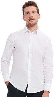 Russell Athletic Russell Collection Herenhemd met lange mouwen en Easy-Care Fitted (Wit)