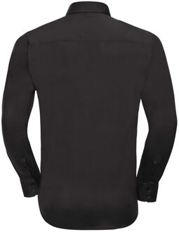 Russell Athletic Russell Collection Herenhemd met lange mouwen en Easy-Care Fitted (Zwart)