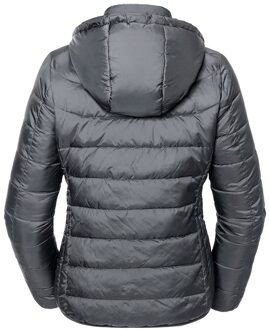 Russell Athletic Russell Dames/dames Hooded Nano Gewatteerd Jasje (Strijkijzer) Grijs