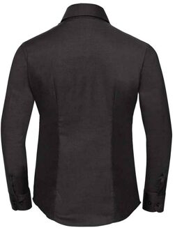 Russell Athletic Russell Dames/Dames Oxford Easy-Care overhemd met lange mouwen (Zwart) - 5XL
