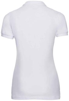 Russell Athletic Russell Dames/Dames Piqué Stretch Poloshirt (Wit) - 2XL