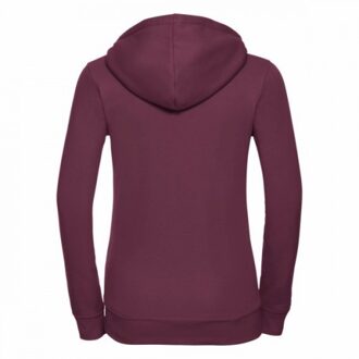 Russell Athletic Russell Dames Premium Authentieke Hoodie met rits (3-laagse stof) (Bourgondië) Bourgogne - XS