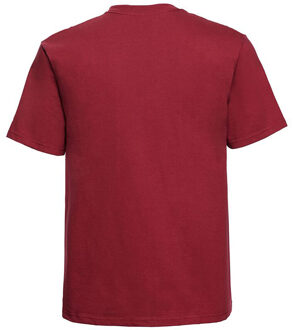 Russell Athletic Russell Europa Heren Klassiek Zwaargewicht Ringspun Korte Mouwen T-Shirt (Klassiek rood) - maat M