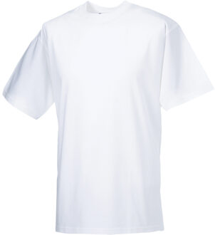 Russell Athletic Russell Europa Heren Klassiek Zwaargewicht Ringspun Korte Mouwen T-Shirt (Wit) - maat L