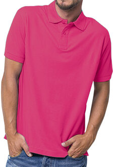 Russell Athletic Russell Heren 100% Katoenen Korte Mouw Poloshirt (Fuchsia) - XL