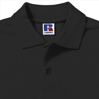 Russell Athletic Russell Heren 100% Katoenen Korte Mouw Poloshirt (Zwart) - maat L