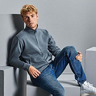 Russell Athletic Russell Heren Authentic Full Zip Jacket (Konvooi Grijs) - maat Donkergrijs