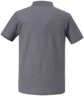 Russell Athletic Russell Heren Authentiek Piqué Poloshirt (Konvooi Grijs) - maat L Donkergrijs