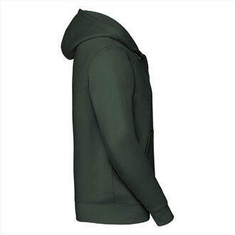 Russell Athletic Russell Heren Authentieke Sweatshirt met volledige ritssluiting / Hoodie (Fles groen) - XL