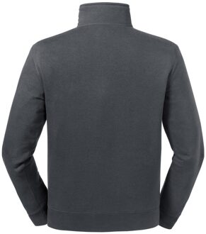 Russell Athletic Russell Heren Authentieke Zip Neck Sweatshirt (Konvooi Grijs) Donkergrijs