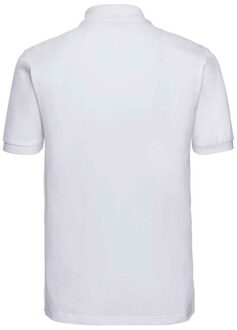 Russell Athletic Russell Heren Klassiek Piqué Katoenen Polo Shirt (Wit) - maat 2XL