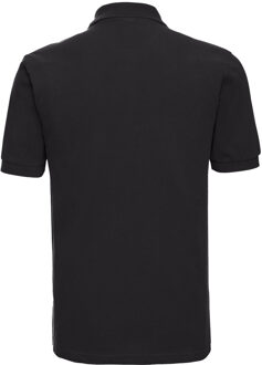 Russell Athletic Russell Heren Klassiek Piqué Katoenen Polo Shirt (Zwart) - M