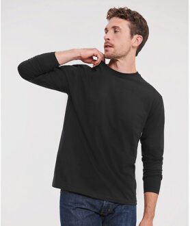 Russell Athletic Russell Heren Klassiek T-shirt met lange mouwen (Zwart) - maat XS