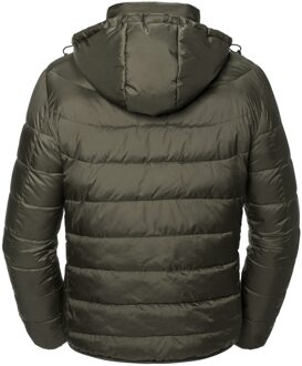Russell Athletic Russell Heren Nano Gewatteerd jack met capuchon (Donkere Olijf) - maat