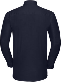 Russell Athletic Russell Heren Oxford Easy-Care overhemd met lange mouwen (Heldere marine) Navy/blauw - 16.5 inch
