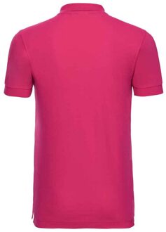 Russell Athletic Russell Heren Piqué Stretch Poloshirt (Fuchsia) - maat L