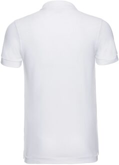 Russell Athletic Russell Heren Piqué Stretch Poloshirt (Wit) - 3XL